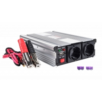 Преобразователь напряжения с USB DC12V/AC230V (600W/1200W) GERMAFLEX