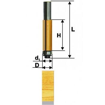 Фреза кромочная прямая с подшипником d9,5*Н13*8 (dподшипника=9,5)