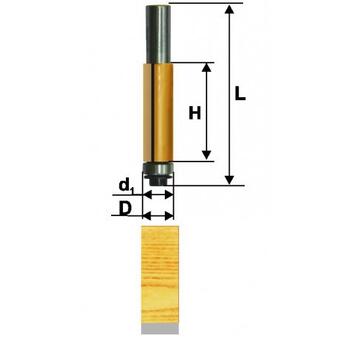 Фреза кромочная прямая с подшипником d12,7*Н38*12 (dподшипника=12,7)