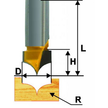 Фреза пазовая фасонная d10*R4*Н8*8 Фреза пазовая фасонная d10*R4*Н8*8