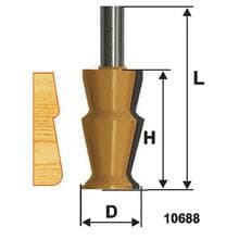 Фреза кромочная фигурная d32*Н57*12 (10688) Фреза кромочная фигурная d32*Н57*12 (10688)