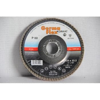 Круг лепестковый тарельчатый d125/22,2 Р80 (выгнутый) (корунд)