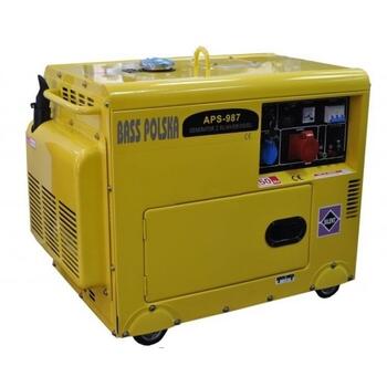 Генератор дизельный (тихий) BASS  APS-986 5000W (230V) (4-х тактный)