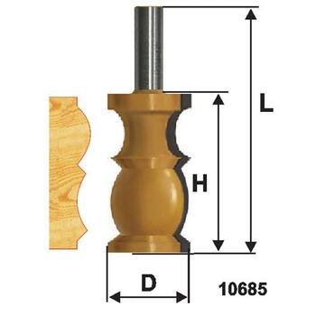 Фреза кромочная фигурная d32*Н57*12 (10685)