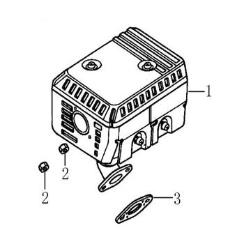 Крышка глушителя на культиватор CermaFlex 160FA