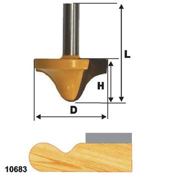 Фреза кромочная фигурная d38*Н19*12