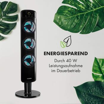 Вентилятор небоскреб Klarstein Tri-Air Tower Fan черный