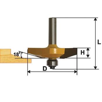 Фреза фигирейная горизонтальная d63.5*Н16*12 (dподшипника=12.7)