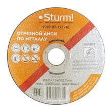 Диск отрезной по металлу, АРМИРОВАННЫЙ,размер 125/1,0/22.22 Sturm! Диск отрезной по металлу, АРМИРОВАННЫЙ,размер 125/1,0/22.22 Sturm!